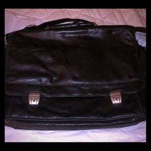 Samsonite black leather men’s briefcase